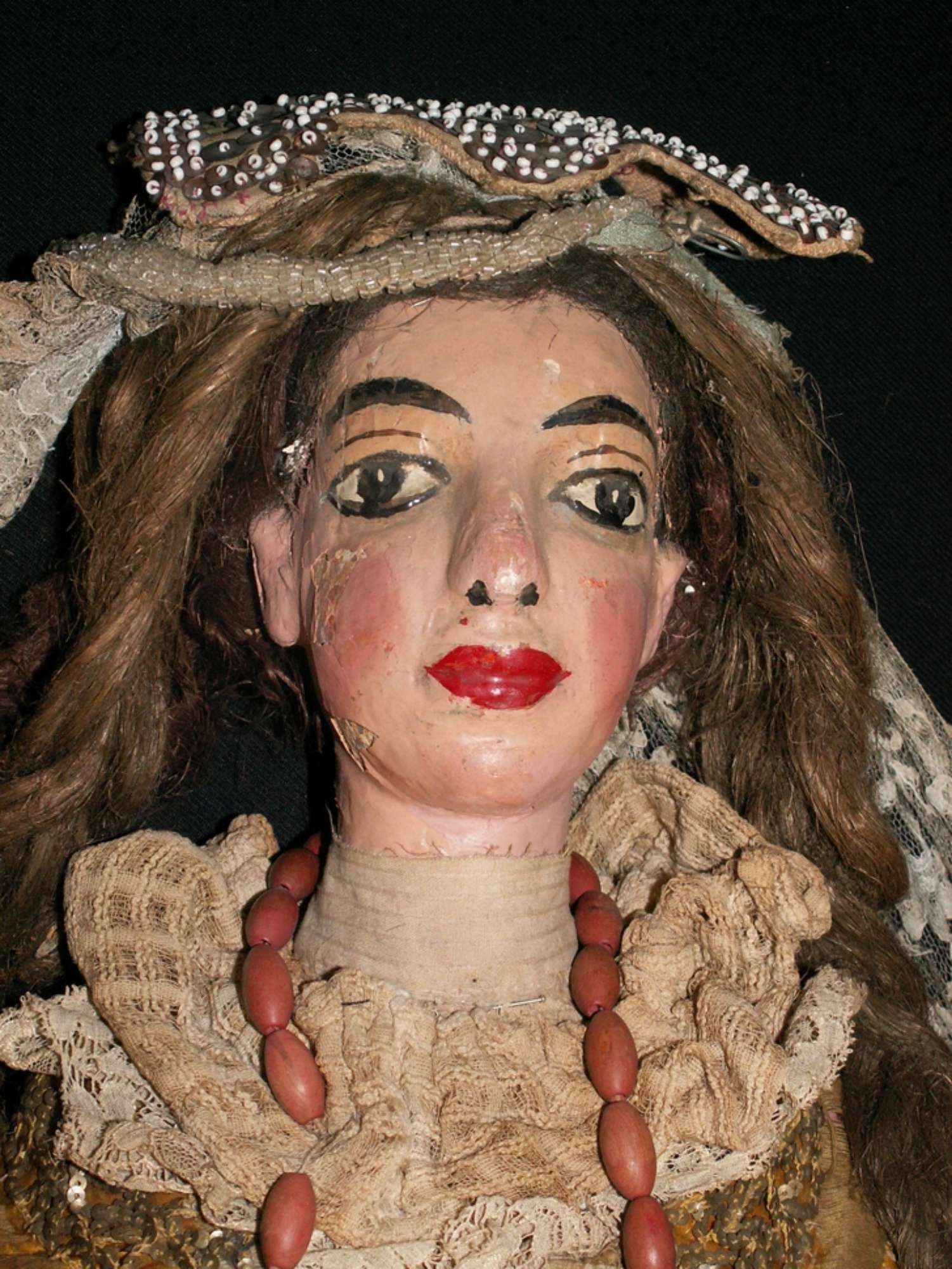 Particolare del viso prima del restauro